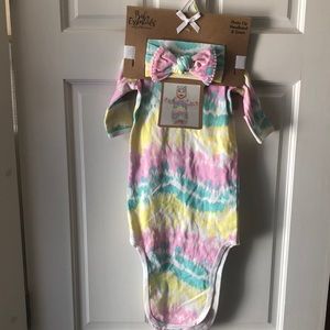 Baby Essentials 3 Months tie-dye ‘photo op gown and headband.’